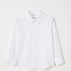 NWT H&M boys easy iron white shirt